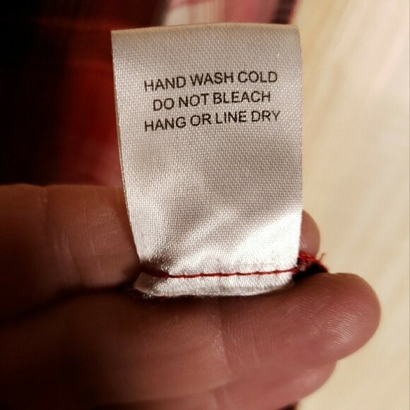 Chloe K Red Plaid Rayon Button Down Tunic Medium - Picture 8 of 8